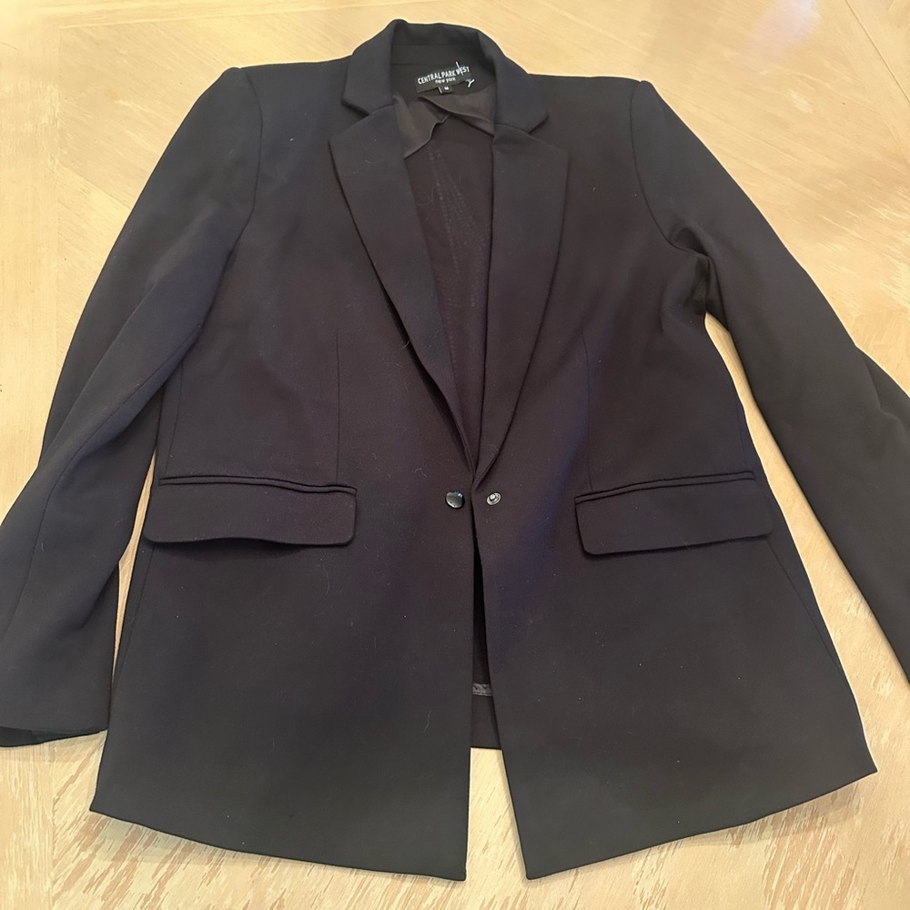 Central Park West black blazer with thunderbolt on back